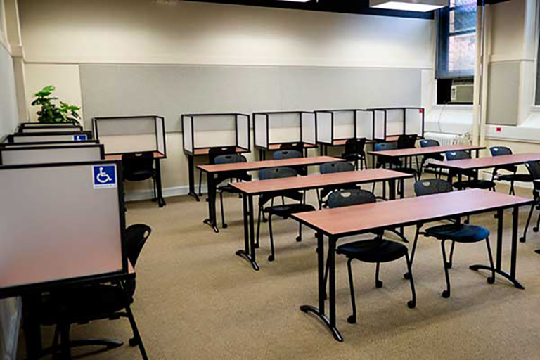Classroom with accommodations in the Student Access Center